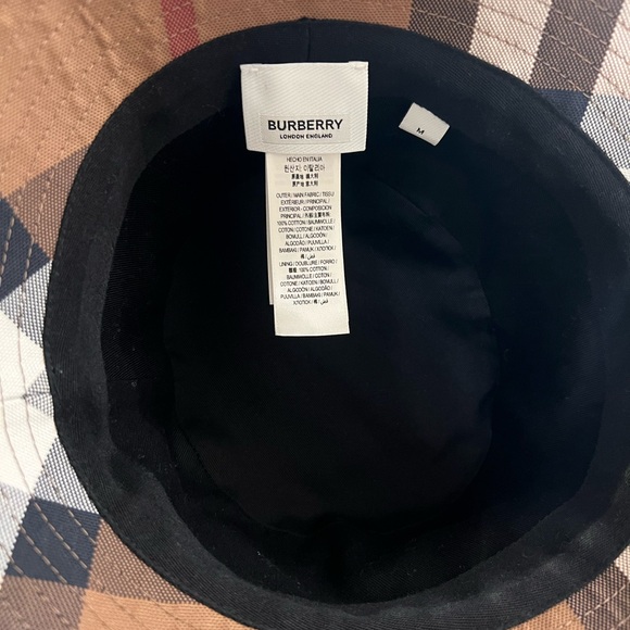 Burberry Checkered Bucket Hat - Brown, Red, Black, White - Picture 4 of 6